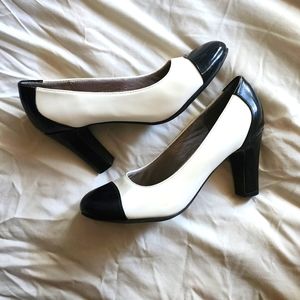 Black Tie Pleather Heels